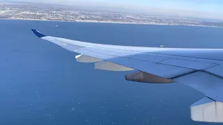 Delta Airbus A330-900neo Pushback, Taxi, and Takeoff from Los Angeles