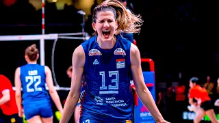 Amazing Captain of the Serbian National Team - Ana Bjelica | Best Spikes | VNL 2022 (HD)