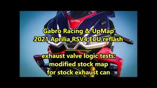 Aprilia RSV4 TuonoV4 2021 ECU reflash: exhaust valve deactivation