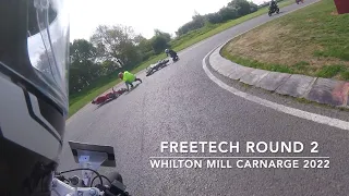 CBR125 Freetech Race Series EP5 - Round 2 Whilton Mill - 3.5hr Endurance Race - Lots of Crashes!