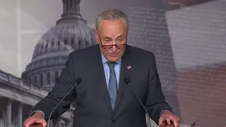 Sen. Schumer Press Conference After Senate Dismissed Articles Of Impeachment Against Sec. Mayorkas