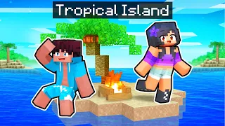 We're TRAPPED On A TROPICAL ISLAND In Minecraft!