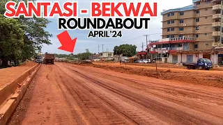 Santasi to Bekwai Roundabout Dual Carriage Road Project Latest Update in Ghana - April 2024.