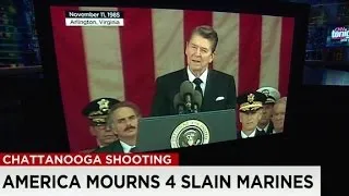 Reagan's iconic words help memorialize slain marines