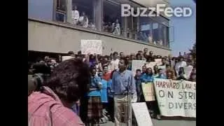 Young Barack Obama: Protest Speech at Harvard Law School in 1991