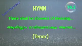 There shall be showers of blessing.. tenor  with notation. ആശിസ്സാം മാരിയുണ്ടാകും..tenor.
