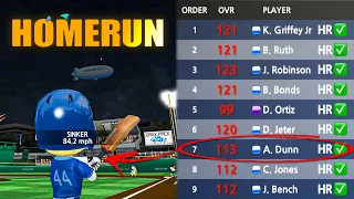 Trying To Hit A Home Run With EVERY Player! - Baseball 9