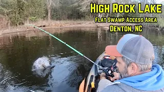 Kayak Bass Fishing with the Chatterbait - High Rock Lake - Flat Swamp Access Area - Denton, NC