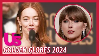 Emma Stone On Taylor Swift Reacting To Her Golden Globes Win & Playing Bella In 'Poor Things'