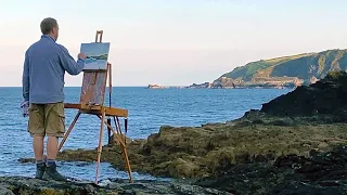 Plein Air Painting in Oils at Porthallow Cornwall