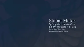 Stabat Mater - Sulpitia Cesis ed. Dr. Meredith Y. Bowen