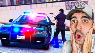 قراند 5 : مود الشرطة - سرقة سيارة شرطة 😱  - GTA V LSPDFR !!