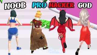 NOOB vs PRO vs HACKER vs GOD - Beauty Race  , Money Race 3D ...