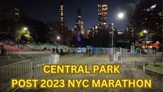 Post 2023 NYC Marathon. Fall Evening Walk in Central Park West.