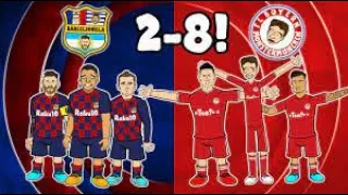 🤯2-8! Bayern Crush Barcelona!🤯 (Champions League Highlights Goals Bayern Munich 2020 442oons parody)