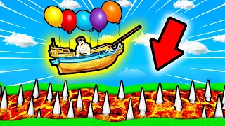 Can I Survive with MAX LEVEL BALLOON SHIP in Build a Boat? - Roblox