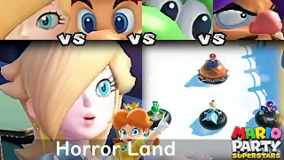 Mario Party Superstars Rosalina vs Mario vs Yoshi vs Waluigi in Horror Land