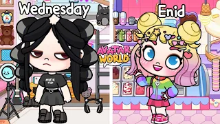 Wednesday Addams and Enid in Avatar World 🖤🩷 Toca Life Story | Toca Life World | Toca Boca