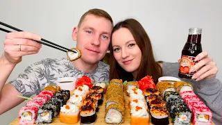Мукбанг Роллы суши КОНКУРС Mukbang sushi rolls