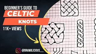 How to Draw a Celtic & other Knot styles✍️zentangle art🎭Step by Step tutorial #zentangleartist