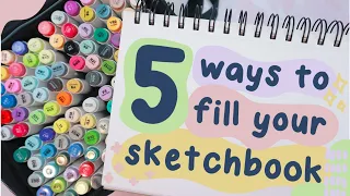 5 Ways To Fill Your Sketchbook - ✨ nostalgic ✨ Y2K edition (Ohuhu)