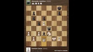 Esteban Canal vs Alexander Alekhine • Exhibition game - Italy, 1935
