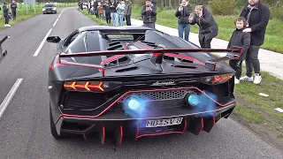 800HP Lamborghini Aventador SVJ with Novitec Exhaust! Launch Control, Revs, Drag Racing!