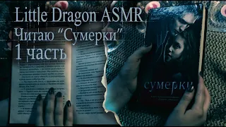 АСМР Чтение книги Сумерки на ночь | ASMR reading The Twilight Saga | rain sounds |Little Dragon ASMR