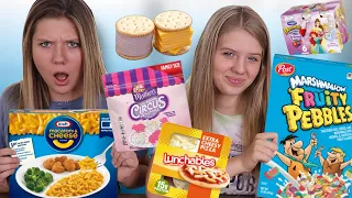 Trying our Childhood Snack || Taylor & Vanessa