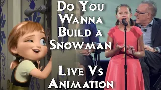 Frozen | Do You Wanna Build A Snowman | Live Vs Animation | Side By Side Comparison