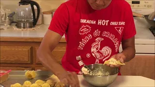 EASY CREAM CHEESE WONTONS / CRAB RANGOON RECIPE-  Lockdown Cooking Series Video #21