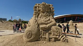 17 й международный фестиваль песчаных скульптур Summer Signs 2023 Знаки лета 2023  Елгава