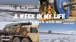 A WEEK IN THE LIFE AS A US ARMY SOLDIER | 68W COMBAT MEDIC | Ranges, med coverage, snow day, workout