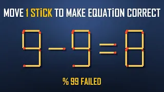 Move 1 Stick To Make Equation Correct-New Full 8