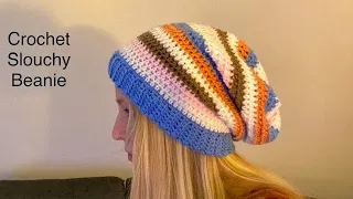 Crochet Slouchy Beanie / Crochet for Beginners / Easy Crochet Tutorial