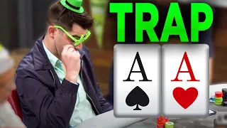 This Is How You Play Pocket Aces! Perfect Trap!