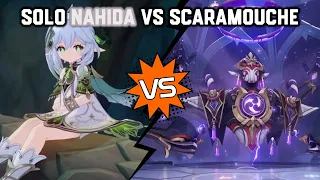 Solo Nahida vs Scaramouche Without Food Buff | Genshin Impact