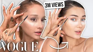 I FOLLOWED ARIANA GRANDE'S VOGUE MAKEUP ROUTINE!