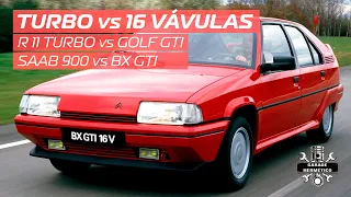 16 Válvulas vs Turbo. Renault 11 vs Golf GTi, Saab 900 vs BX GTi 16V