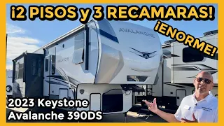 2023 Keystone Avalanche 390DS | 3 Recamaras en un RV, es ENORME (RV Tour in Spanish)