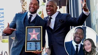 At the Hollywood Walk of Fame Ceremony, Michael Strahan poses for a rare photo with his girlfriend.