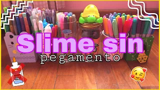 Receta de slime sin pegamento!! ✨ #shorts