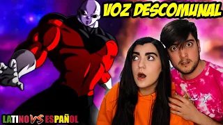 ESPAÑOLES REACCIONAN A DRAGON BALL LATINO VS ESPAÑOL |💥GOKU ULTRA INSTINTO DOMINADO VS JIREN💥🐲DBS🐲