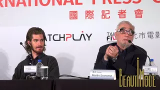 《沈默》(Silence)導演Martin Scorsese馬丁史柯西斯談台灣印象深刻的風土民情「食物太棒了，我無言了！」 20150504 《沈默》(Silence)記者會
