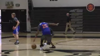 Derrick Rose crosover over  Brandon Jennings