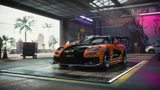 fast and the furious veilside Mazda rx7 in Need For Speed Heat garage