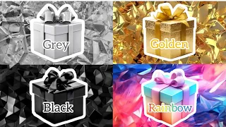 Choose Your Gift from 4🎁😍|🩶👑🖤🌈| 4 gift box challenge|#4giftbox #pickonekickone#wouldyourather