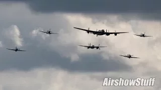 Merlin Flight (Mosquito, Lancaster, Spitfire, and Hurricane Formation) - Hamilton Airshow 2013