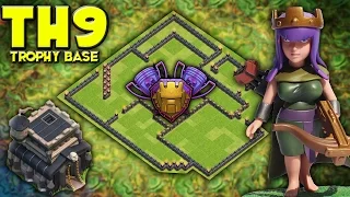 *NEW* Best Unique TH9 [Town Hall 9] Trophy Base! Anti Lavaloon, Anti Valkyries - Clash Of Clans Base