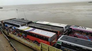 Bangladesh Biggest Ferry Ghat Paturia || Ferry Services Bangladesh || Ferry Ghat Moving